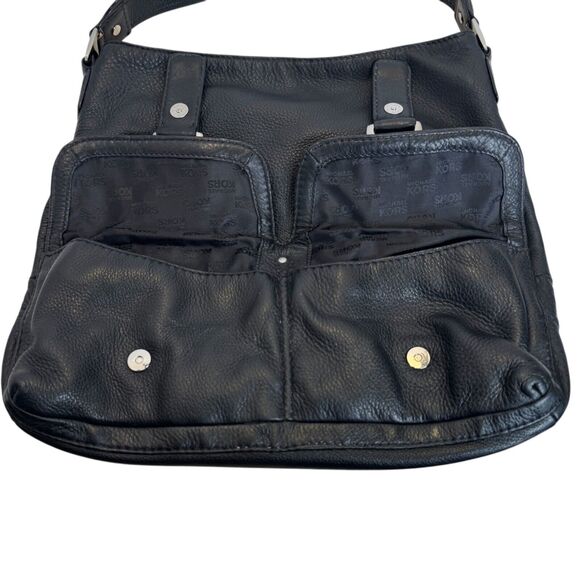 Michael Kors Black Pebbled Leather Shoulder Bag Hobo with Silver Hardware - Picture 3 of 13